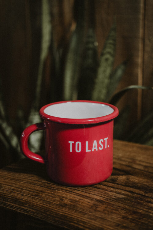 Lobo "To Last" Enamel Mug